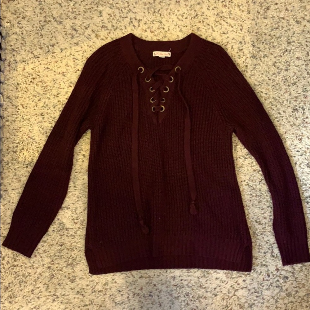 Burgundy Sweater.